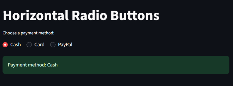 Streamlit Radio Button - Ryan & Matt Data Science