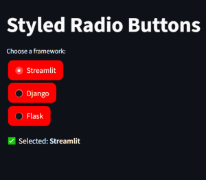 Streamlit Radio Button - Ryan & Matt Data Science