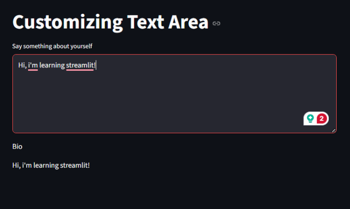 Streamlit Text Area - Ryan & Matt Data Science